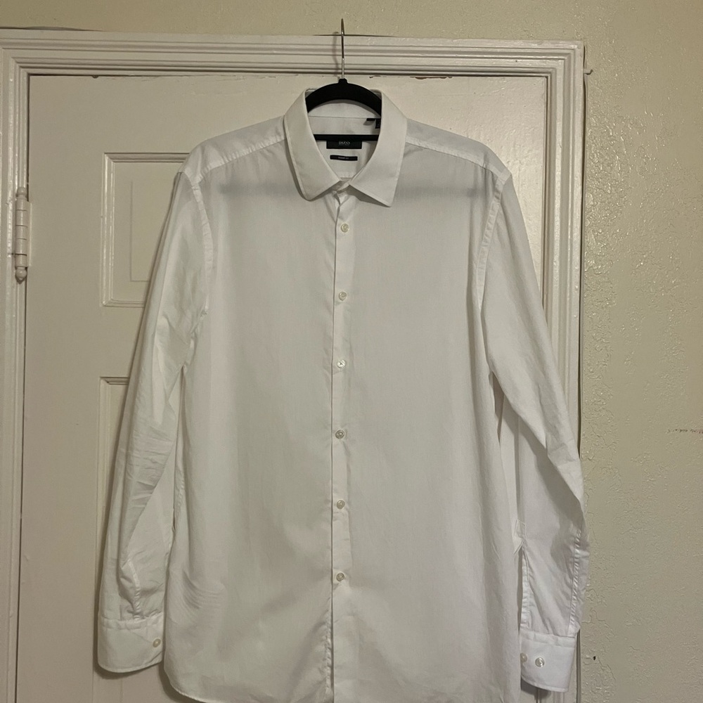 Hugo Boss Men's White Dress Shirt